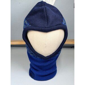 Kids Capelli New York Knit Balaclava Ski Mask Blue Striped Design